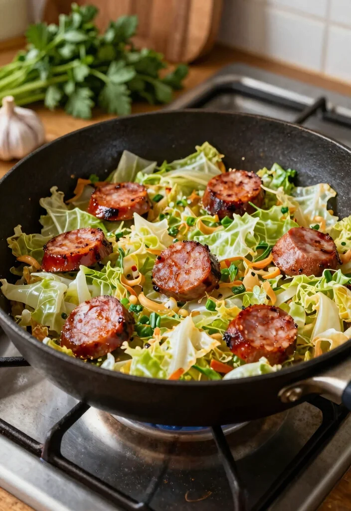 20 Gluten and Dairy Free Recipes for Dinner: Easy Meals - 19. Cabbage & Sausage Skillet 1