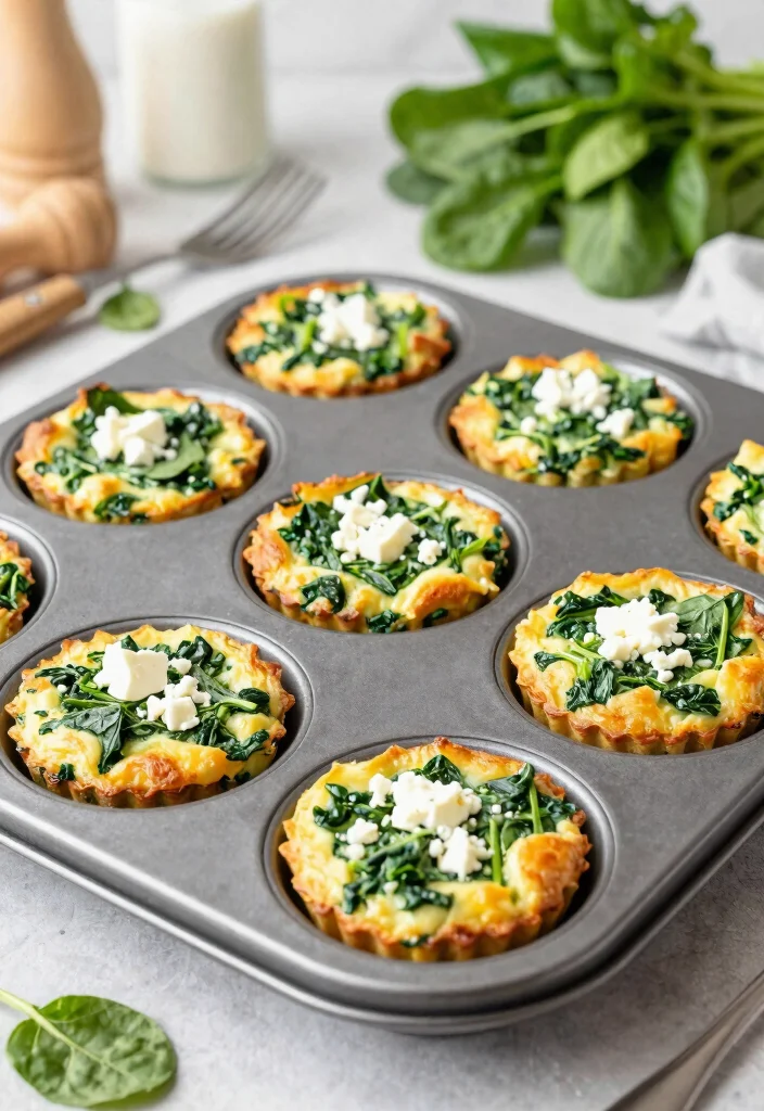 20 Healthy Gluten Free Recipes for Easy Weeknight Meals - 10. Spinach & Feta Egg Muffins 1