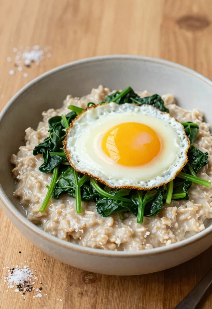 20 Healthy Gluten Free Recipes for Easy Weeknight Meals - 17. Savory Oatmeal with Spinach and Egg 1