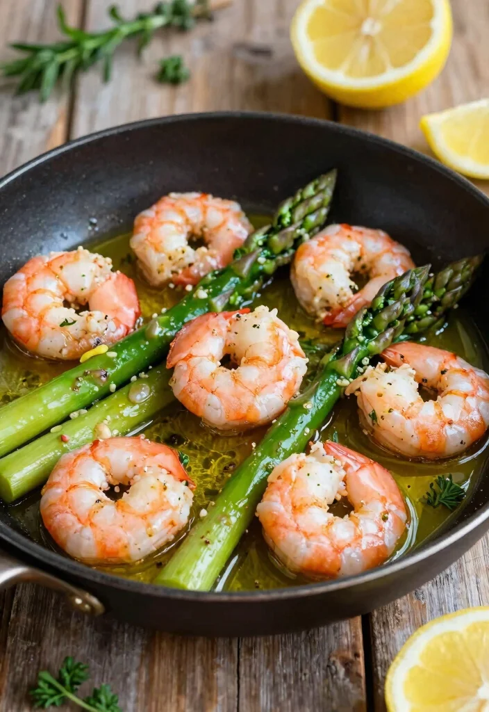 20 Healthy Gluten Free Recipes for Easy Weeknight Meals - 4. One-Pan Lemon Garlic Shrimp & Asparagus 1