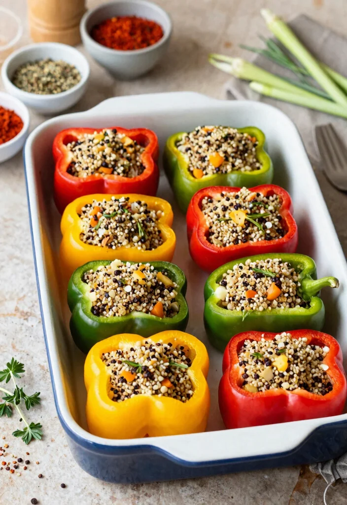 20 Low Carb Gluten Free Dairy Free Recipes for Keto-Friendly Diets - 3. Stuffed Bell Peppers with Quinoa 1