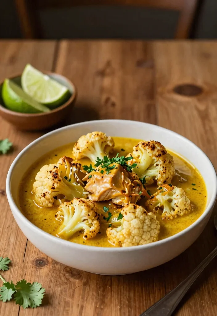 20 Low Carb Gluten Free Dairy Free Recipes for Keto-Friendly Diets - 5. Coconut Curry Chicken with Cauliflower 1