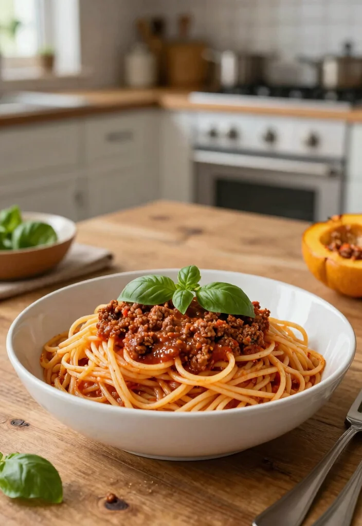 20 Low Carb Gluten Free Dairy Free Recipes for Keto-Friendly Diets - 6. Spaghetti Squash with Meat Sauce 1