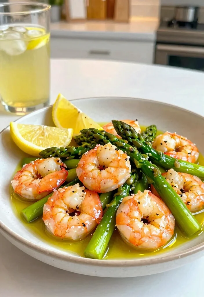 20 Low Carb Gluten Free Dairy Free Recipes for Keto-Friendly Diets - 7. Lemon Garlic Shrimp and Asparagus 1