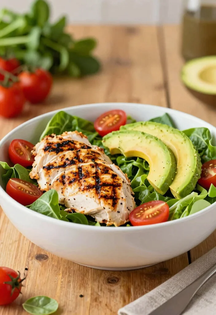 20 Low Carb Gluten Free Dairy Free Recipes for Keto-Friendly Diets - 9. Grilled Chicken Salad with Avocado 1