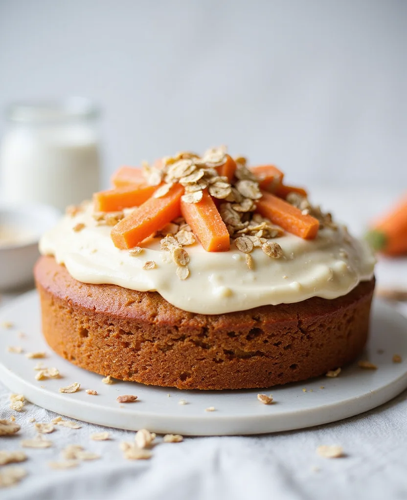 Best Vegan Gluten-Free Carrot Cake: Moist & Delicious - Step 6: Pour Batter into Pan 1
