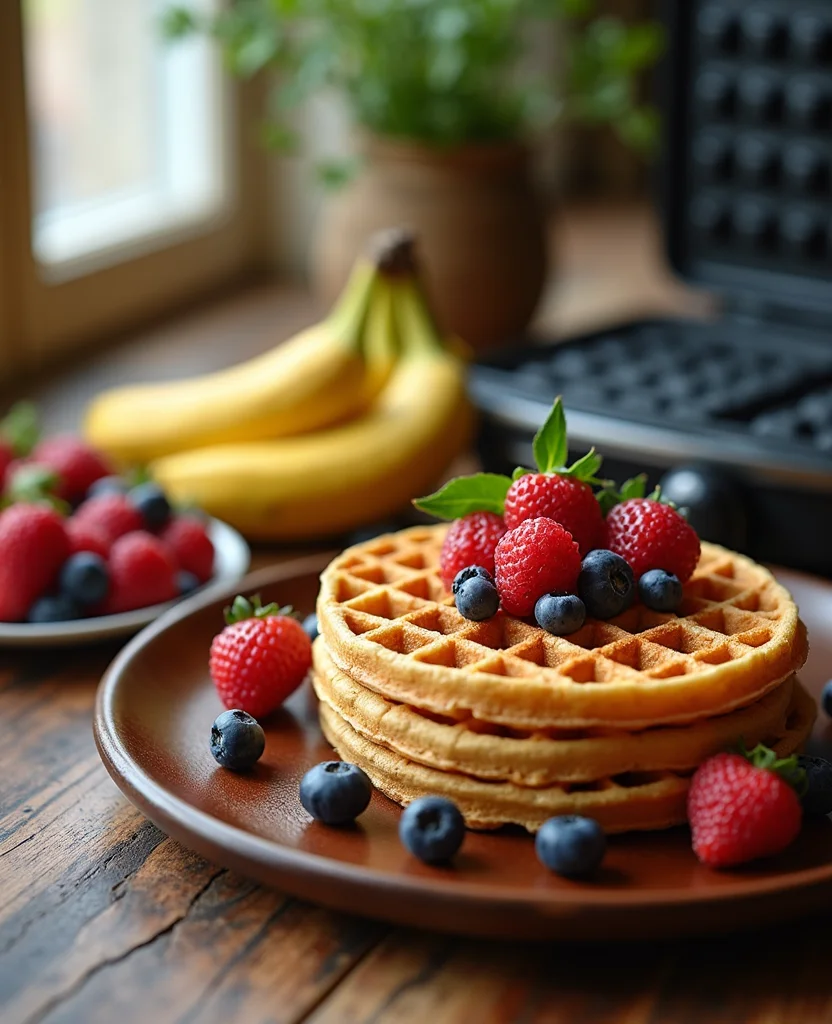 Easy Gluten-Free Protein Waffles for a Perfect Breakfast - Step 5: Pour Batter into Waffle Iron 1