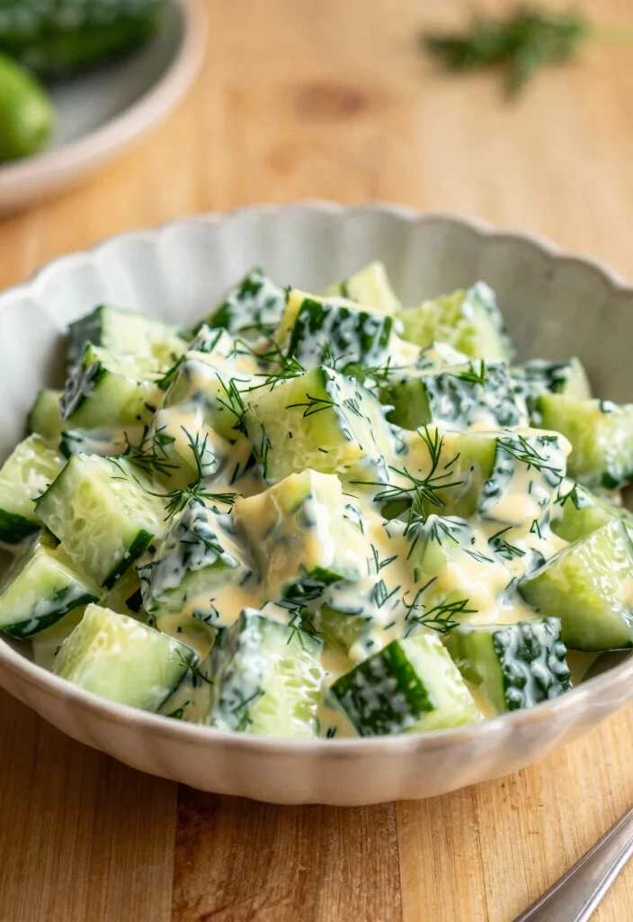 16 Creamy Dill Cucumber Salad Recipes for Summer Meals - 12. Curried Creamy Dill Cucumber Salad 1