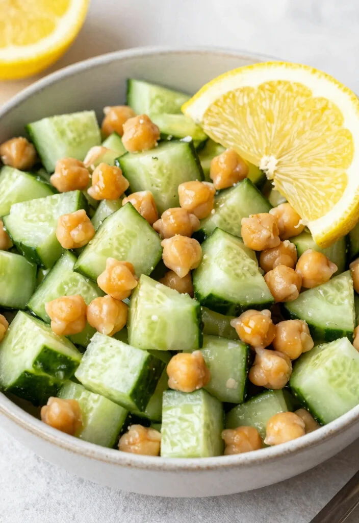 16 Keto Cucumber Salad Recipes Low-Carb and Refreshing - 14. Cucumber and Chickpea Salad 1