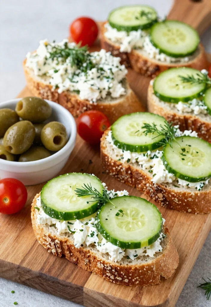16 Pampered Chef Cucumber Sandwich Recipes You'll Want to Try - 2. Herbed Goat Cheese Cucumber Sandwich 1