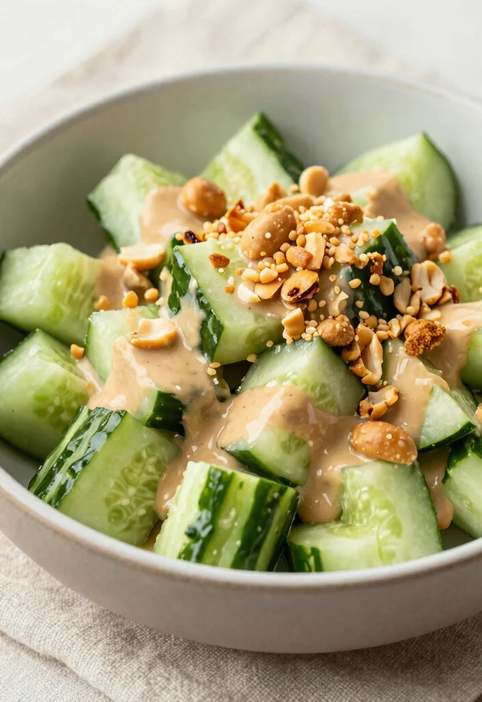 16 Smashed Cucumber Salad Recipes with Crunchy, Bold Taste - 13. Peanut Smashed Cucumber Salad 1