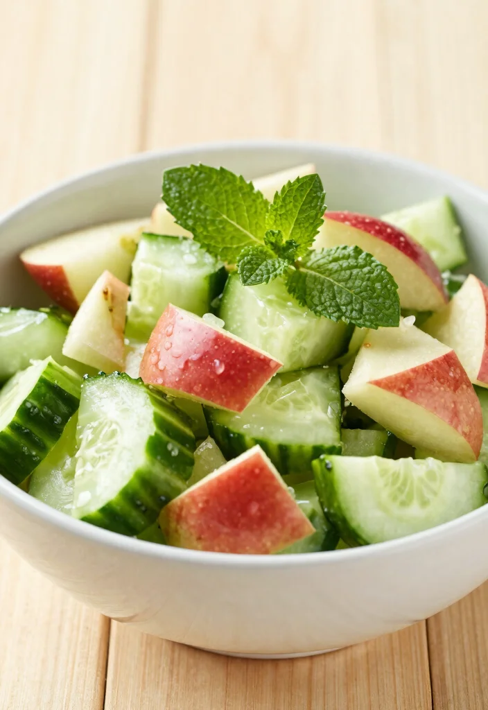 16 Smashed Cucumber Salad Recipes with Crunchy, Bold Taste - 14. Smashed Cucumber and Apple Salad 1