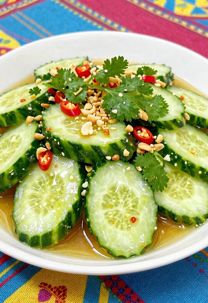 16 Smashed Cucumber Salad Recipes with Crunchy, Bold Taste - 4. Thai-Inspired Smashed Cucumber Salad 1