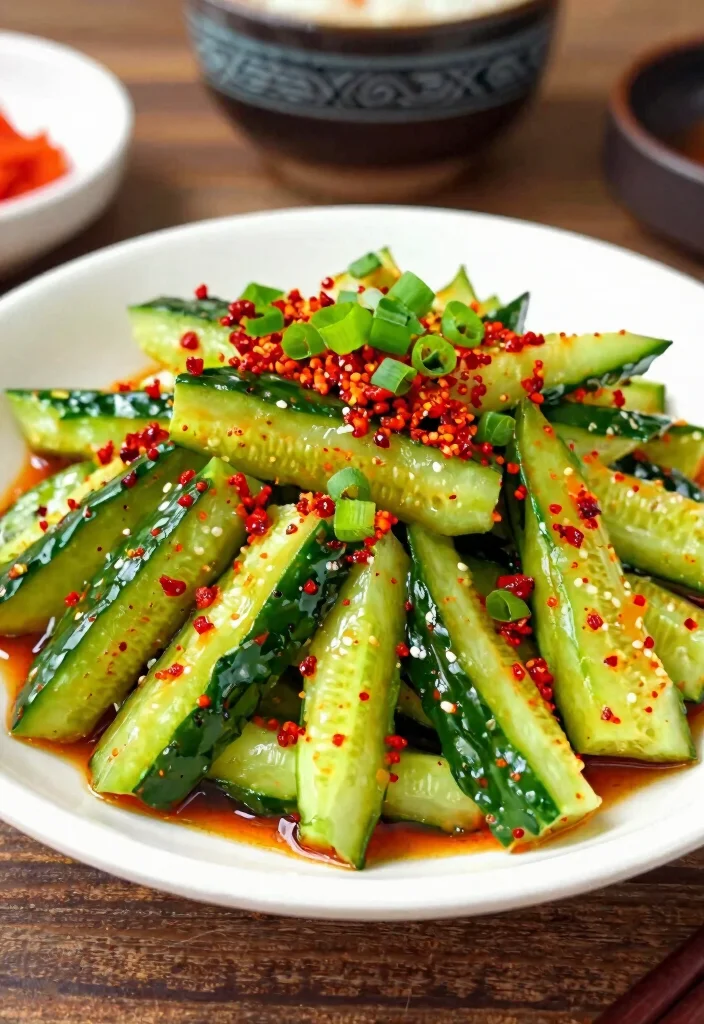 16 Smashed Cucumber Salad Recipes with Crunchy, Bold Taste - 5. Korean Smashed Cucumber Salad (Oi Muchim) 1