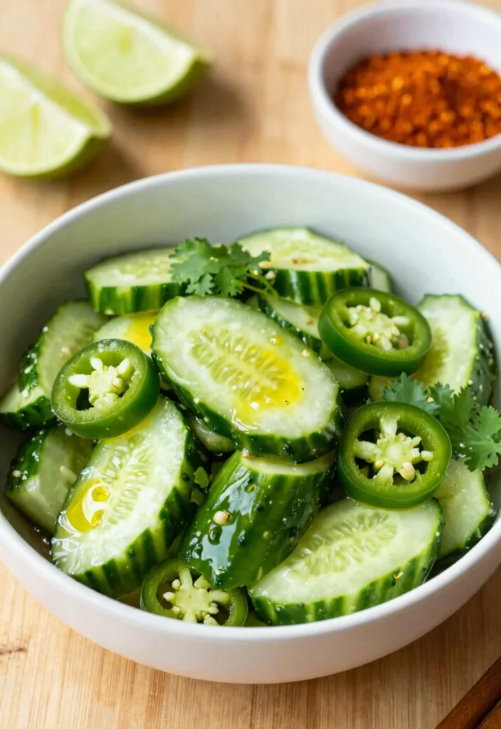 16 Spicy Asian Cucumber Salad Recipes with Bold Flavors - 14. Spicy Cucumber and Cilantro Salad 1