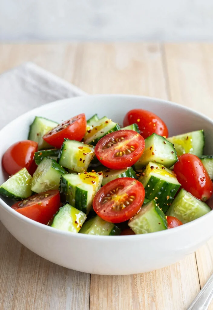 16 Spicy Asian Cucumber Salad Recipes with Bold Flavors - 15. Spicy Cucumber and Tomato Salad 1