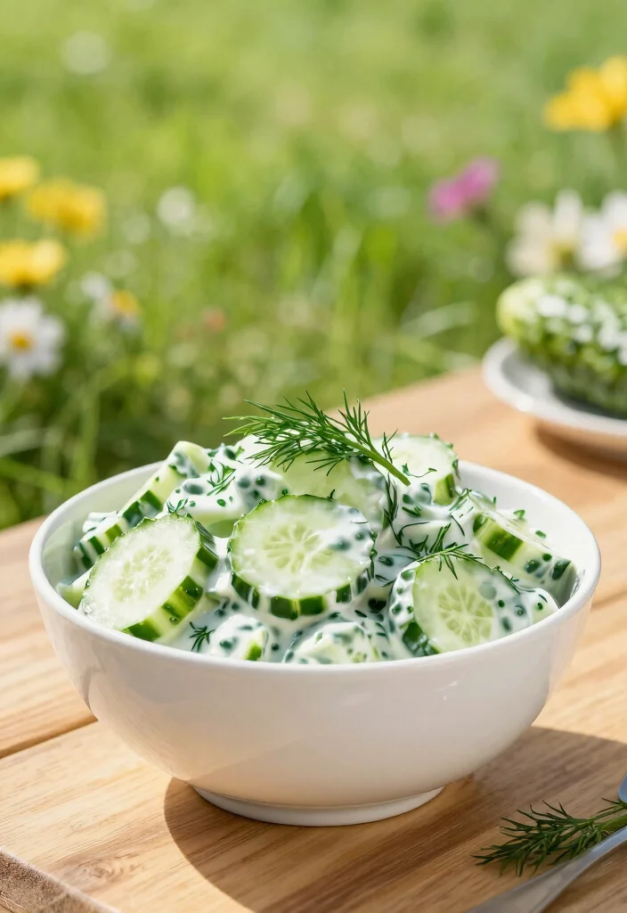 17 Creamy Cucumber Salad Recipes with Sour Cream and Herbs - 1. Classic Creamy Cucumber Salad 1