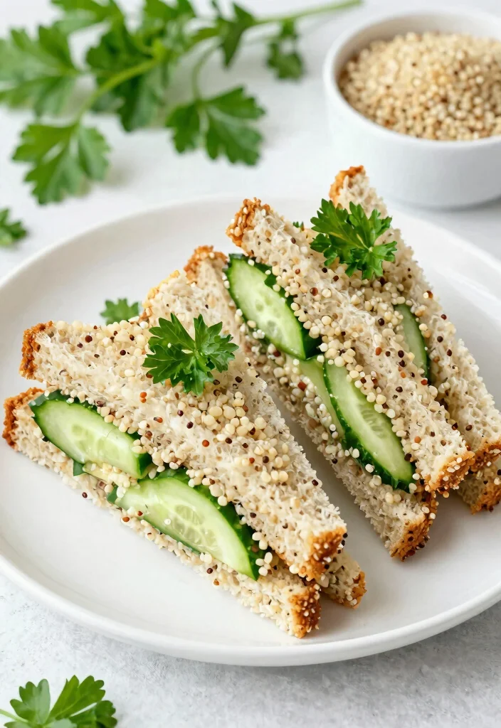 17 Healthy Cucumber Sandwich Recipes for Light Meals and Snacks - 13. Cucumber and Quinoa Sandwiches 1