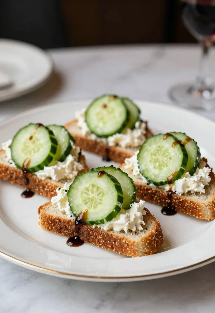 18 Cucumber Sandwiches for Tea Party That Look Elegant and Taste Fresh - 14. Cucumber and Goat Cheese Sandwiches 1