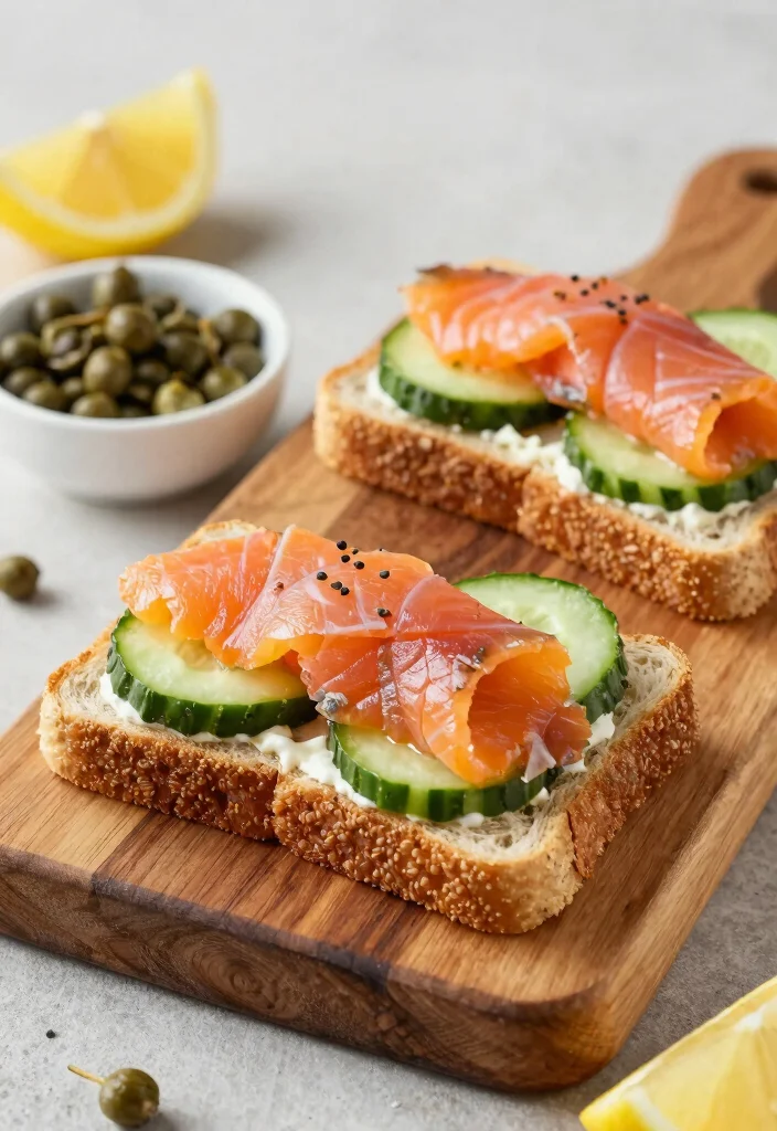 18 Cucumber Sandwiches for Tea Party That Look Elegant and Taste Fresh - 3. Smoked Salmon and Cucumber Sandwiches 1