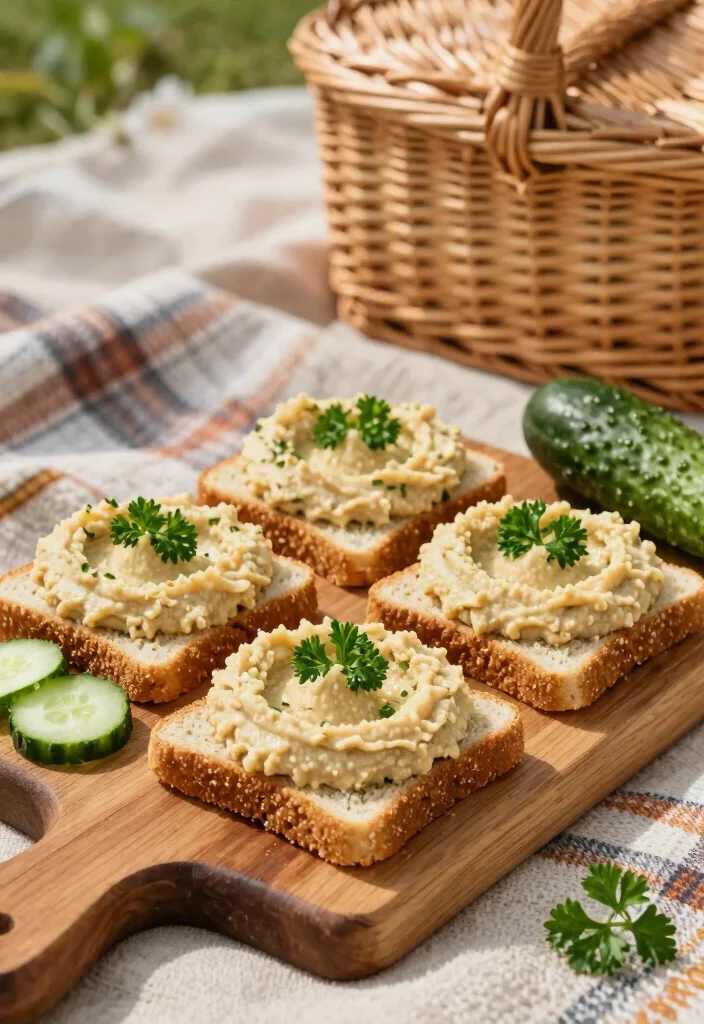 18 Cucumber Sandwiches for Tea Party That Look Elegant and Taste Fresh - 6. Hummus and Cucumber Sandwiches 1