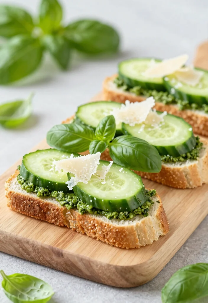 18 Cucumber Sandwiches for Tea Party That Look Elegant and Taste Fresh - 9. Pesto and Cucumber Sandwiches 1