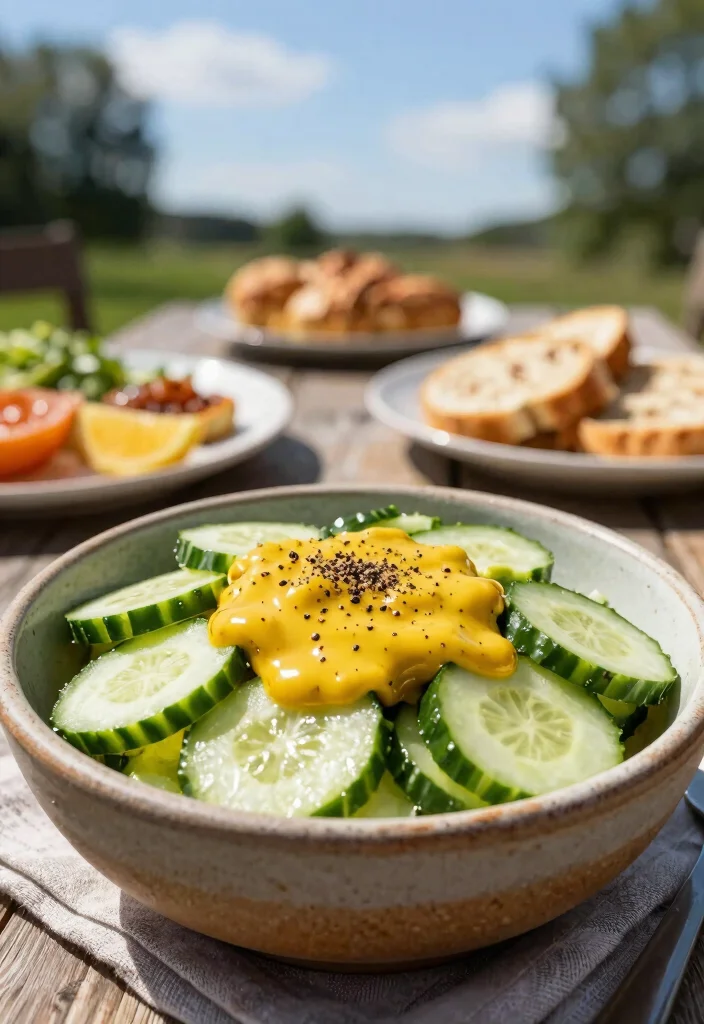 18 Delicious German Cucumber Salad Recipes (Traditional & Modern Styles) - 6. German Style Cucumber Salad with Mustard 1