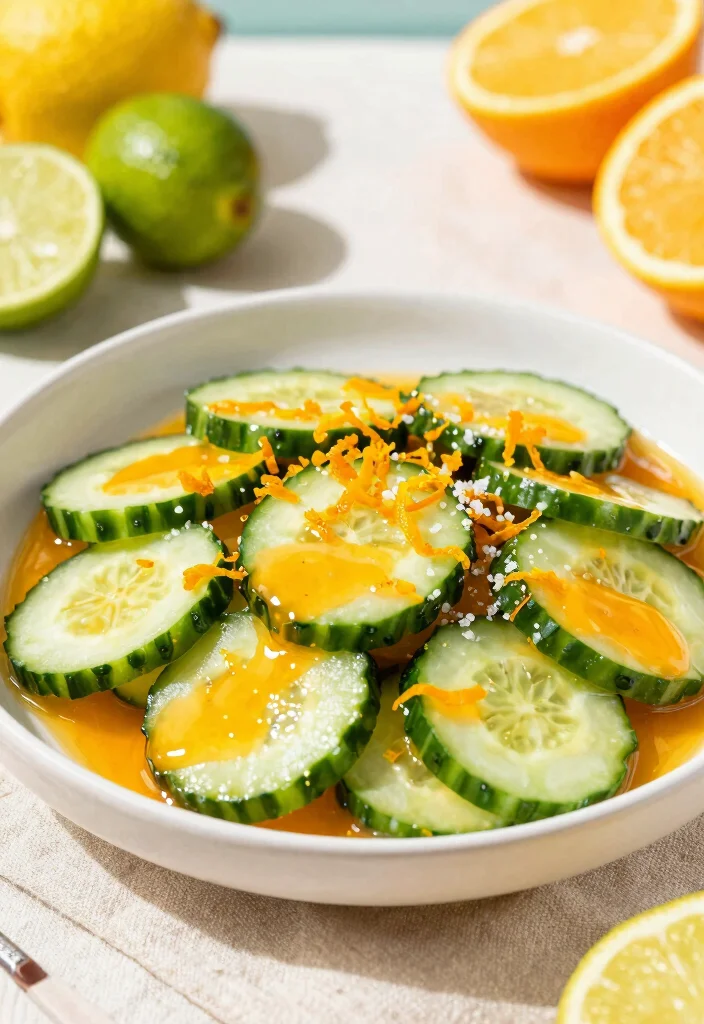 18 Low Calorie Cucumber Salad Recipes for Healthy Eating - 12. Cucumber Salad with Citrus Dressing 1