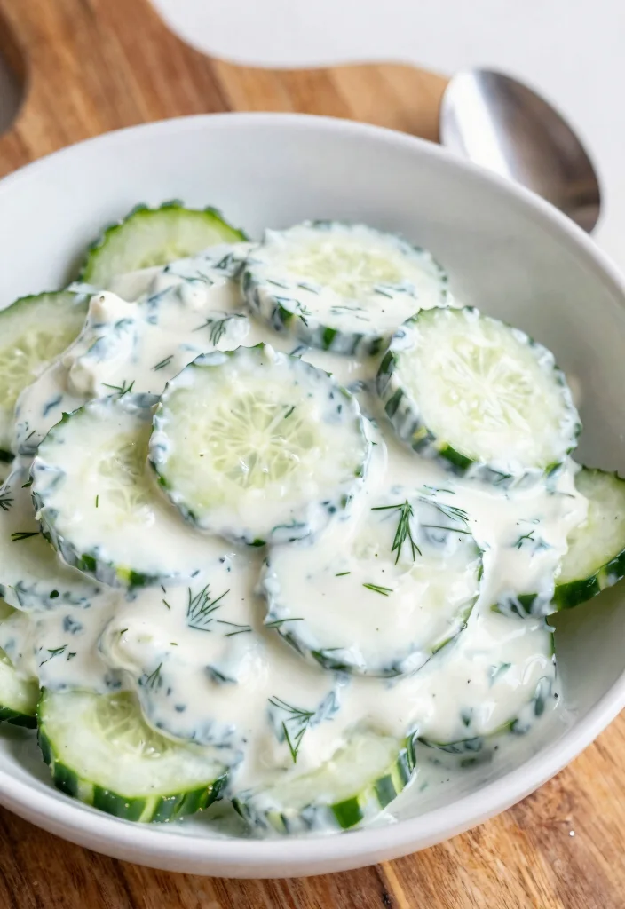 18 Low Calorie Cucumber Salad Recipes for Healthy Eating - 2. Creamy Cucumber Yogurt Salad 1