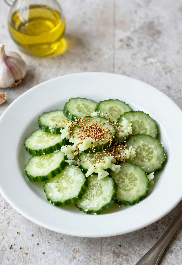 18 Smashed Cucumber Salad Recipes (Asian-Style & Viral Versions) - 16. Smashed Cucumber Salad with Sesame and Garlic 1