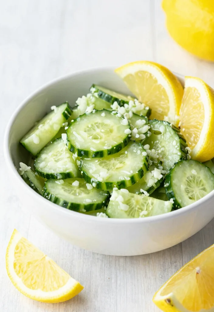18 Smashed Cucumber Salad Recipes (Asian-Style & Viral Versions) - 17. Smashed Cucumber Salad with Lemon and Olive Oil 1