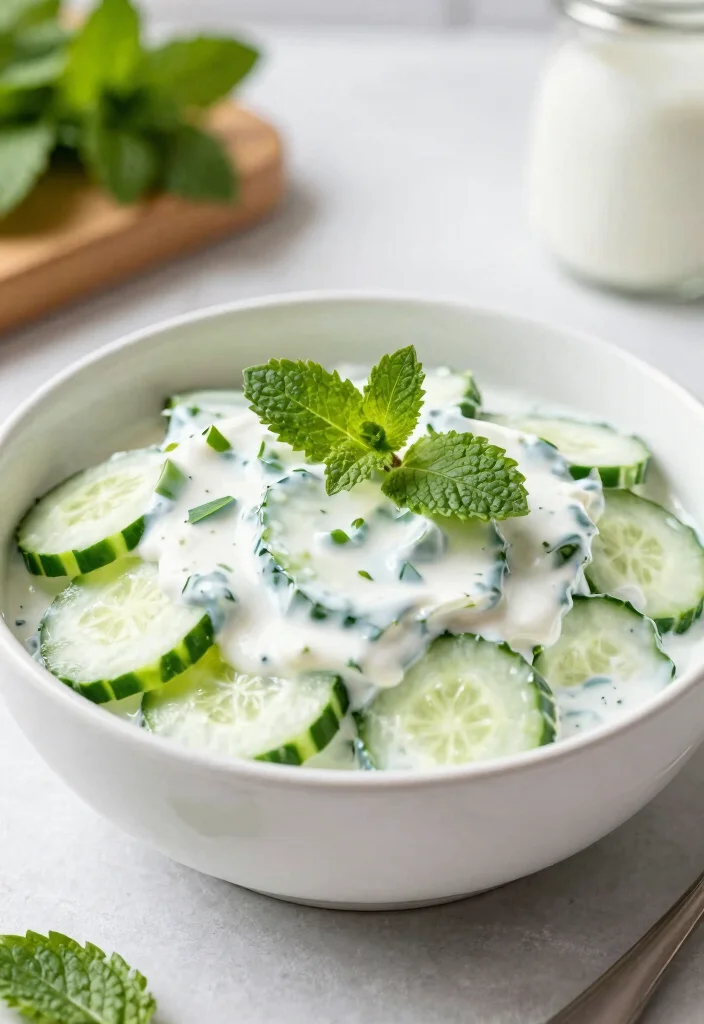 18 Viral Cucumber Salad Recipes Everyone Is Making Right Now - 11. Cucumber Salad with Yogurt Dressing 1