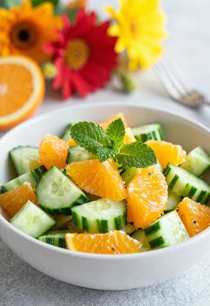 18 Viral Cucumber Salad Recipes Everyone Is Making Right Now - 17. Cucumber and Orange Salad 1