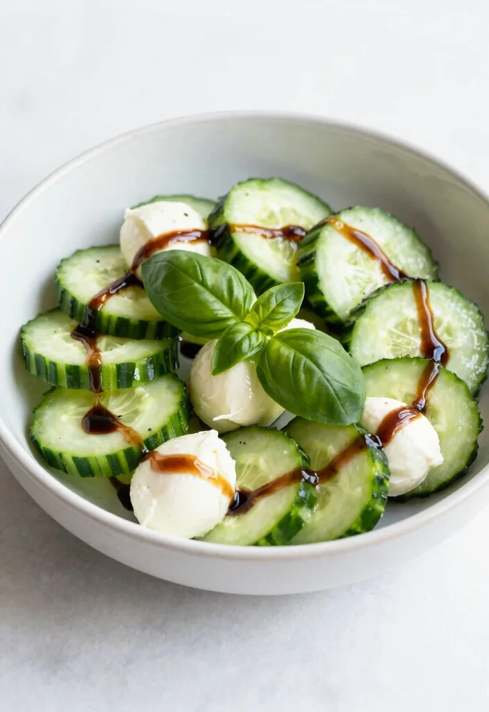 18 Viral Cucumber Salad Recipes Everyone Is Making Right Now - 18. Cucumber Caprese Salad 1