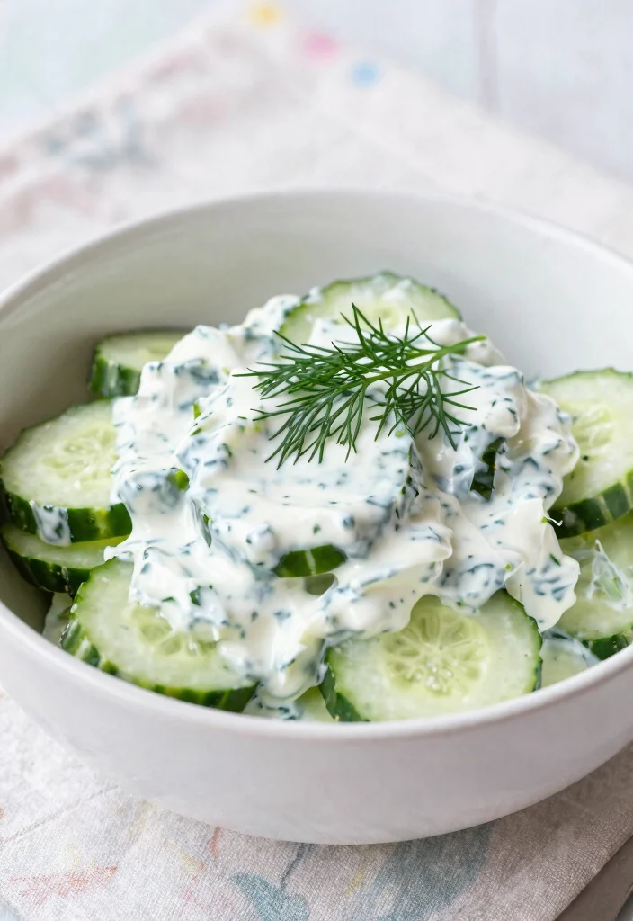 18 Viral Cucumber Salad Recipes Everyone Is Making Right Now - 5. Creamy Cucumber Dill Salad 1
