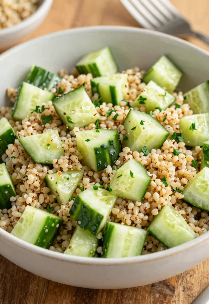 20 Asian Cucumber Salad Recipes You Can Make in Minutes - 13. Cucumber and Quinoa Salad 1