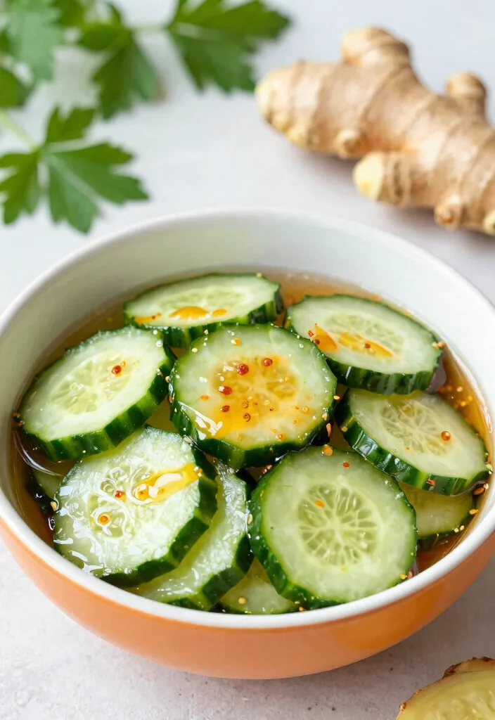20 Asian Cucumber Salad Recipes You Can Make in Minutes - 15. Cucumber Salad with Ginger Dressing 1