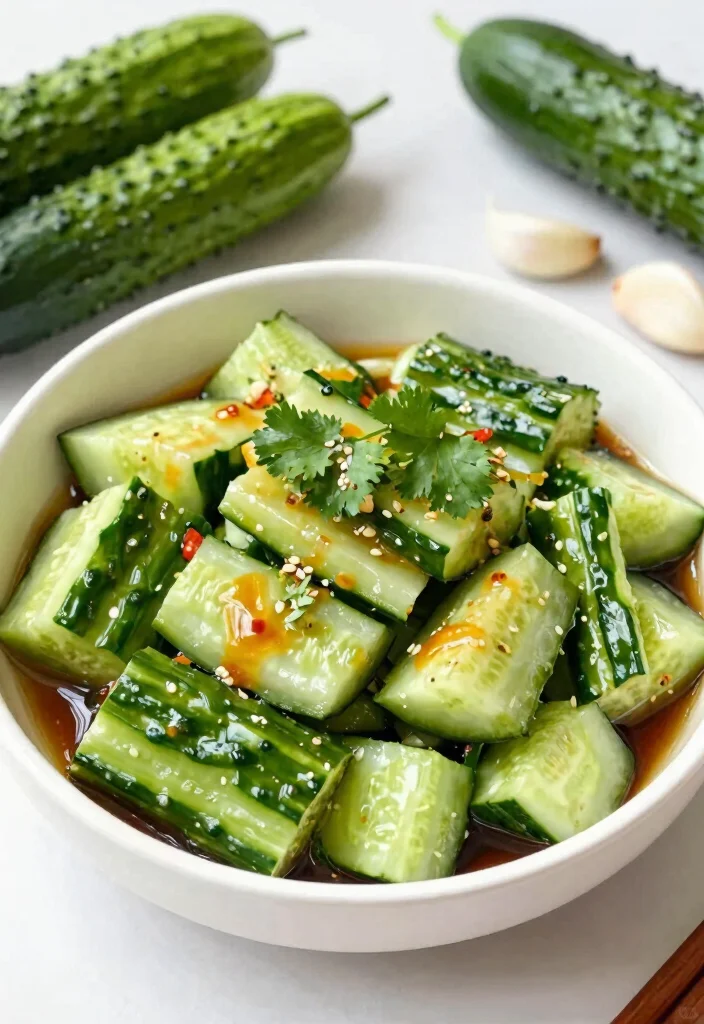 20 Asian Cucumber Salad Recipes You Can Make in Minutes - 7. Chinese Smashed Cucumber Salad 1