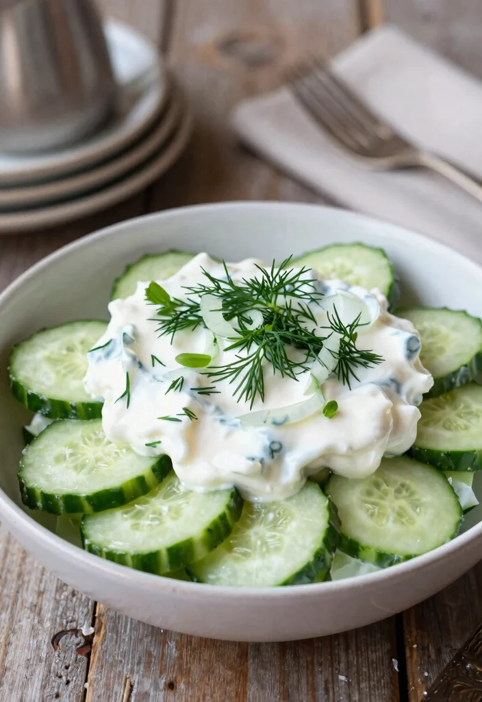 20 Creamy Cucumber Salad Recipes with Mayo or Sour Cream - 13. Russian Cucumber Salad 1