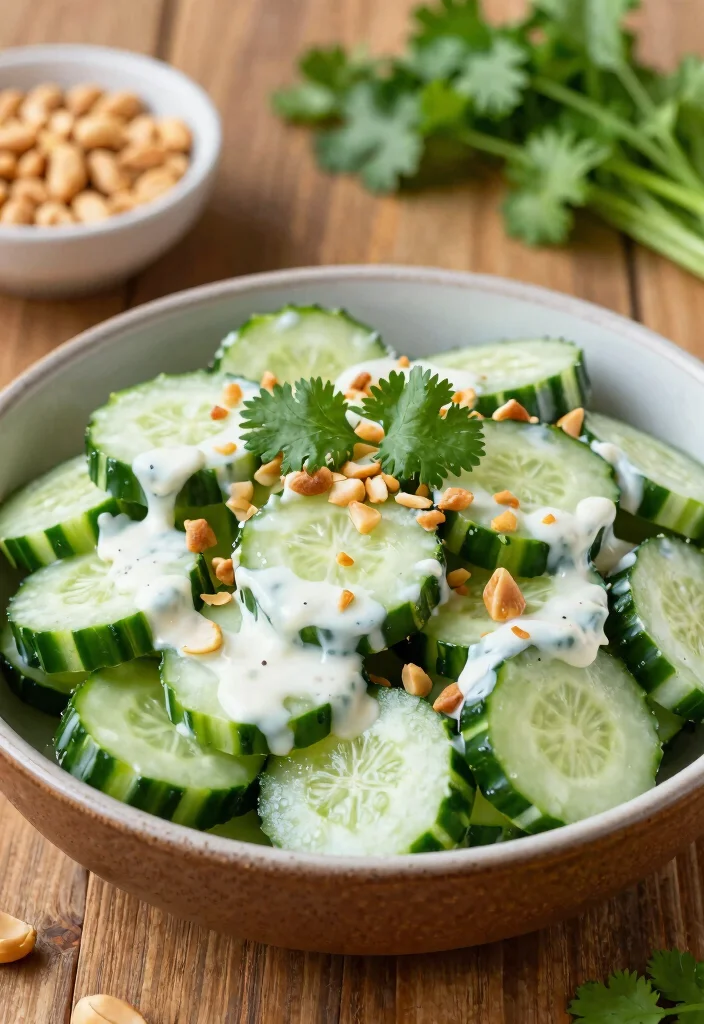20 Creamy Cucumber Salad Recipes with Mayo or Sour Cream - 9. Crunchy Cucumber Salad with Peanuts 1