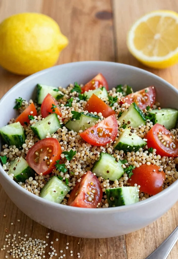 20 Cucumber and Tomato Salad Recipes for Every Season - 10. Cucumber and Tomato Salad with Quinoa 1