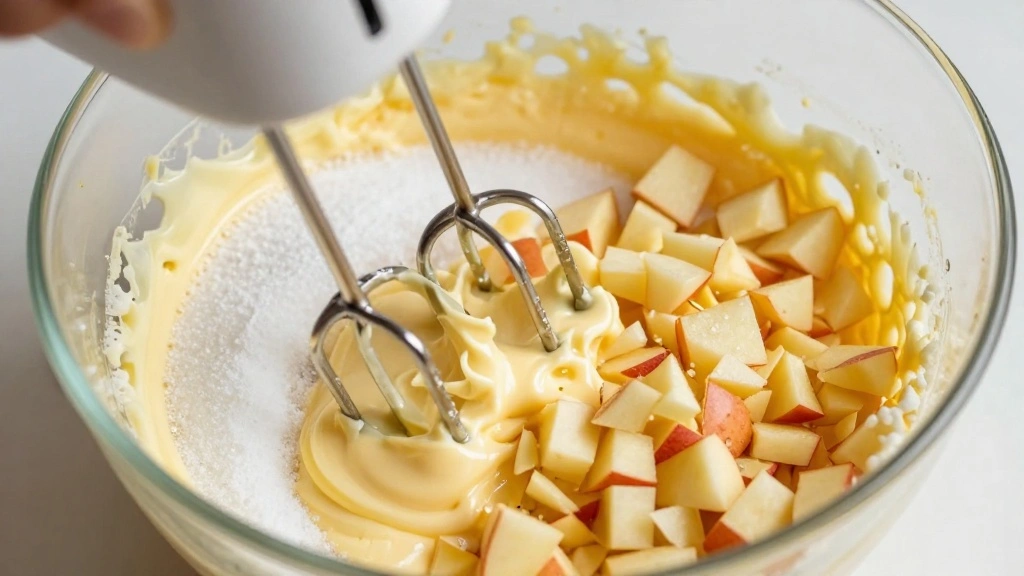 Apple Crumble Muffins with Cinnamon Topping - Step 4: Combine Wet Ingredients 1