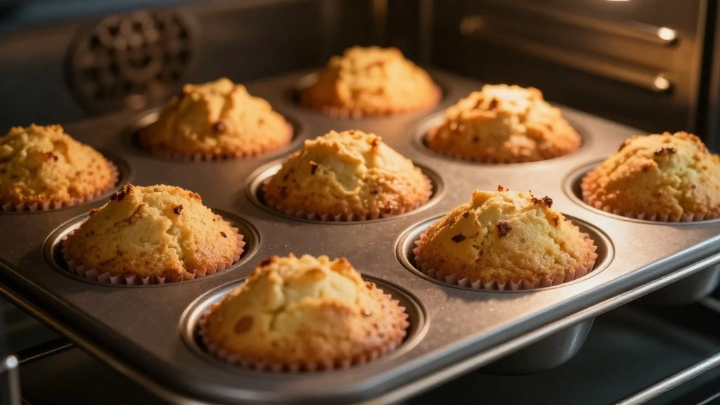 Apple Crumble Muffins with Cinnamon Topping - Step 9: Bake the Muffins 1