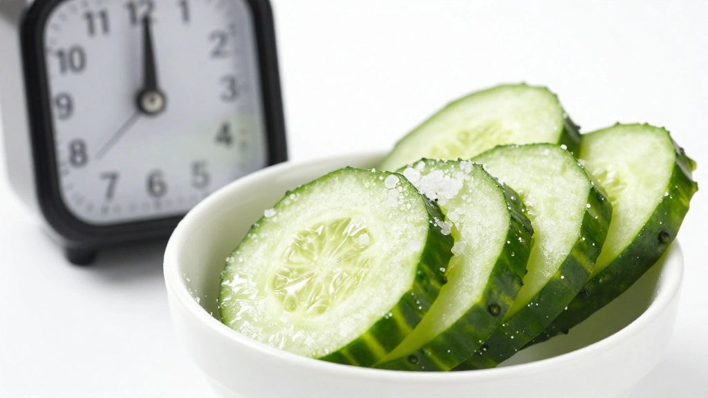 Asian Cucumber Salad with Rice Vinegar and Sesame Oil - Step 2: Salt the Cucumbers 1