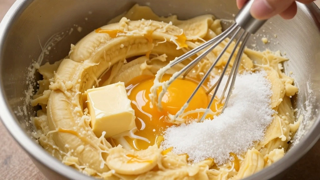 Banana Chocolate Chip Muffins (Soft & Moist) - Step 2: Prepare the Wet Ingredients 1