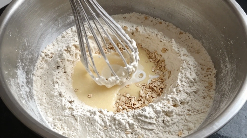 Banana Oatmeal Chocolate Chip Muffins - Step 2: Mix Dry Ingredients 1