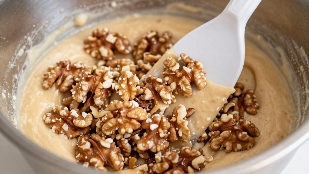 Banana Walnut Muffins (Bakery-Style) - Step 6: Add Walnuts 1