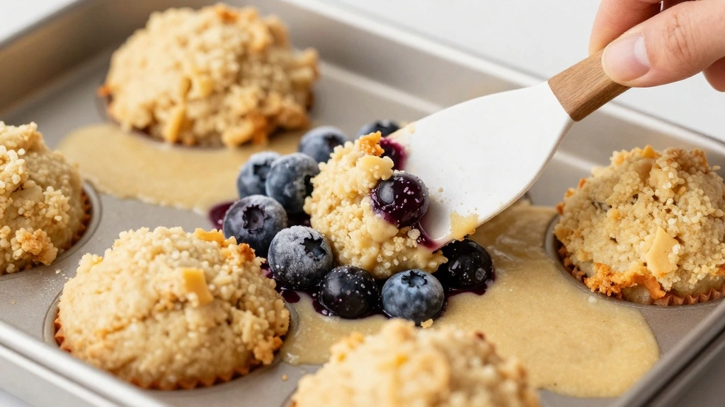 Blueberry Muffins with Frozen Blueberries (No Soggy Muffins) - Step 6: Fold in Blueberries 1