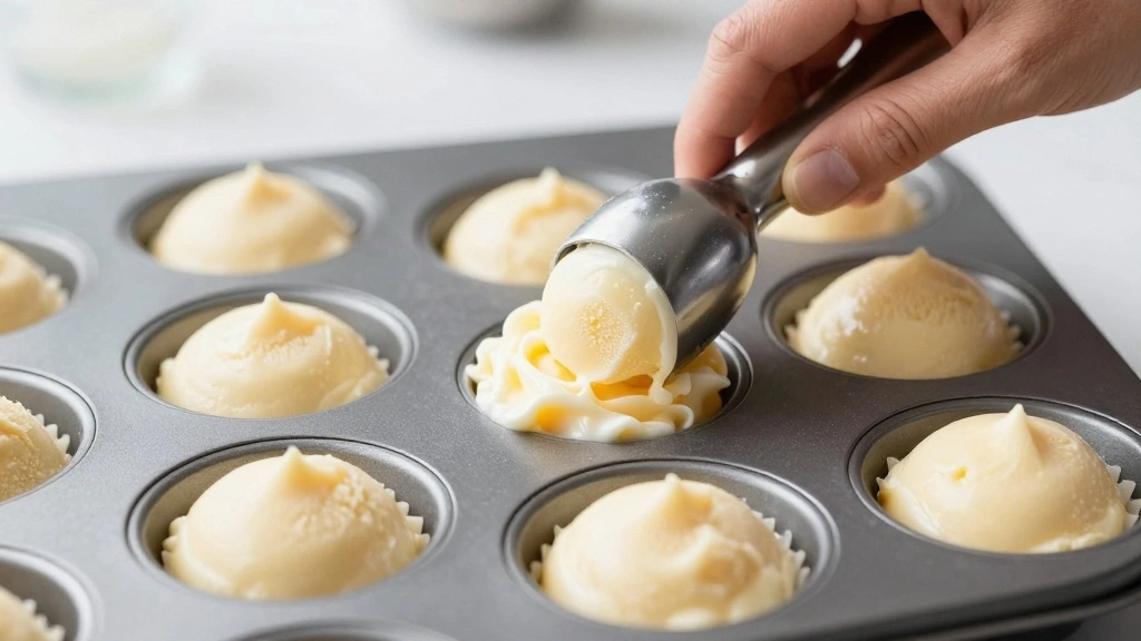 Blueberry Muffins with Sour Cream (Soft & Tender) - Step 8: Fill Muffin Tin 1