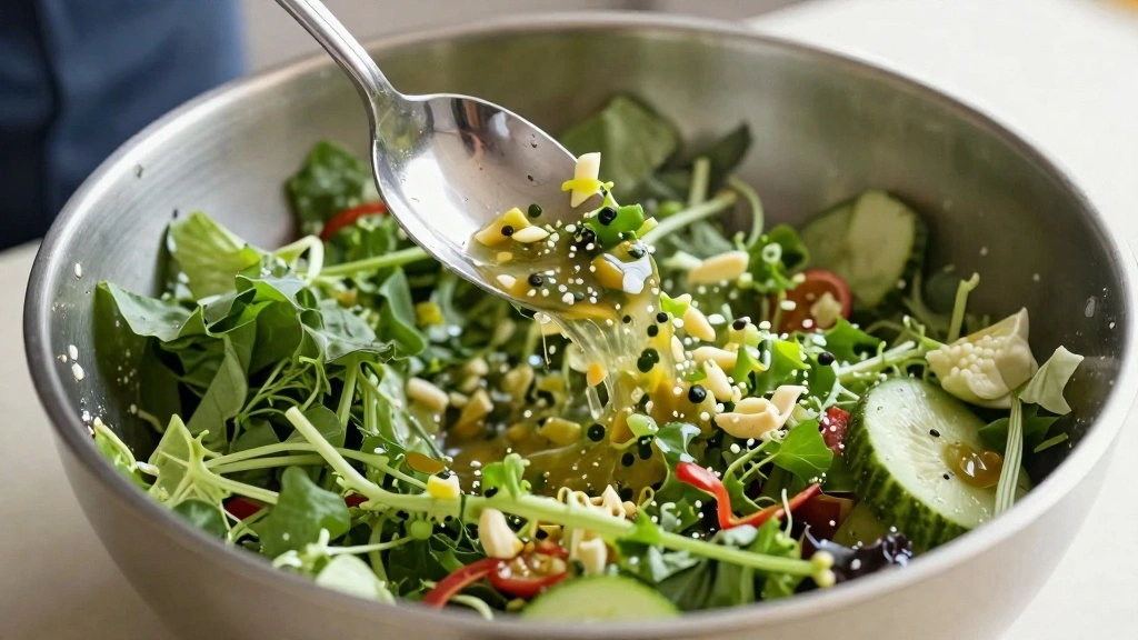 California Roll Cucumber Salad with Crab and Sesame Dressing - Step 6: Add the Dressing 1